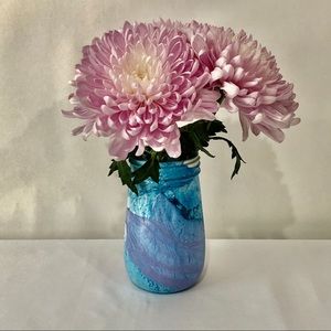 Hydro Dipped Mason Jar Flower Vase